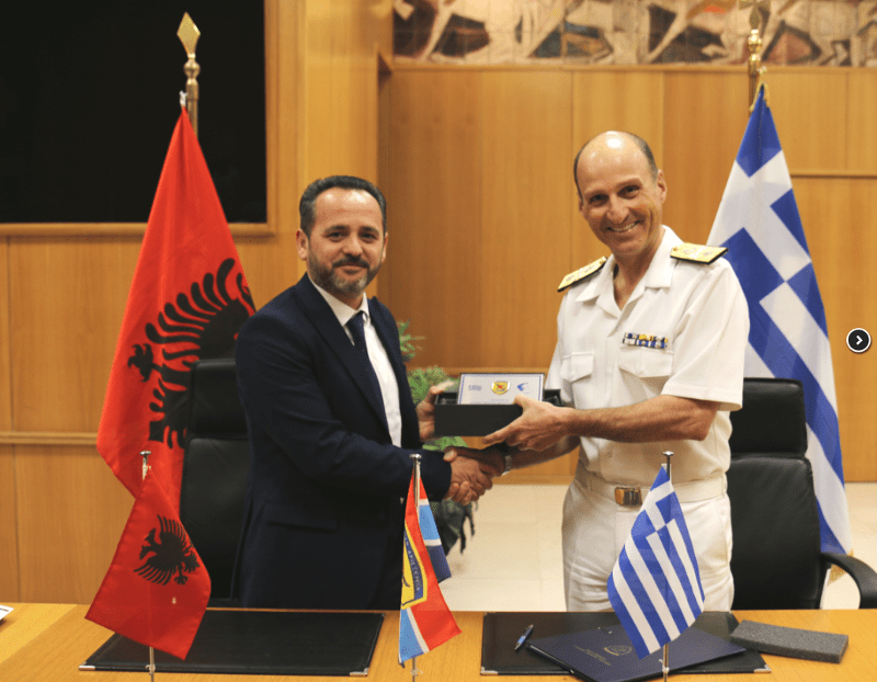 Υπογραφή στρατιωτικής συνεργασίας μεταξύ Ελλάδας και Αλβανίας / Φωτογραφία: ΓΕΕΘΑ