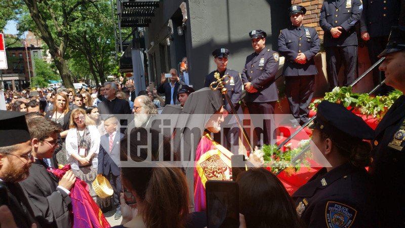ο νέος αρχιεπίσκοπος Αμερικής Ελπιδοφόρος στην ενθρόνισή του
