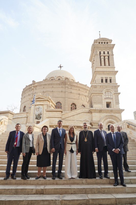 Επίσκεψη του Κυριάκου Μητσοτάκη στην Ιερά Μονή Αγίου Γεωργίου στο Κάιρο