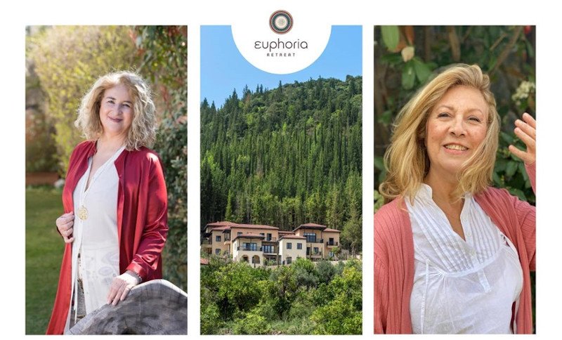 h ιδρυτής του Euphoria Retreat Μαρίνα Εφραίμογλου και η spiritual mentor του χώρου Μαίρη Βανδώρου