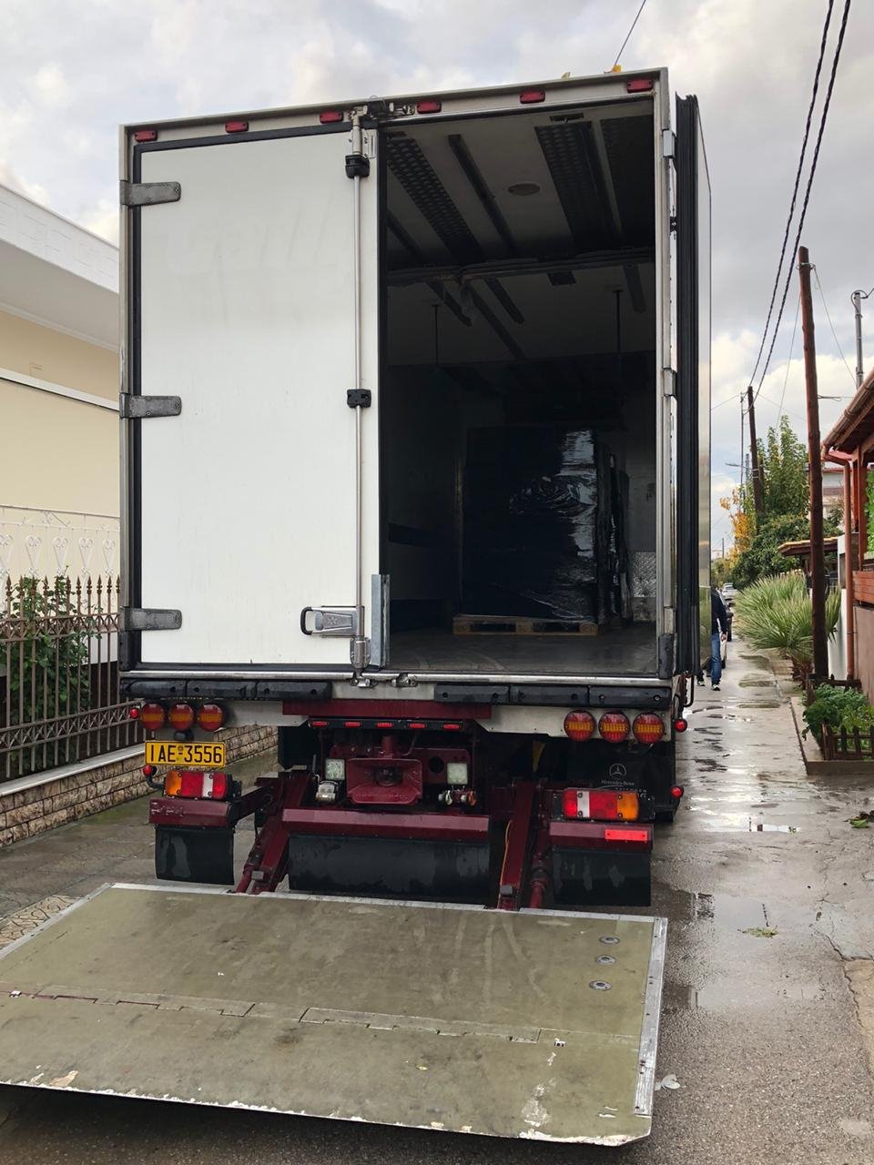 Το φορτηγό που έκανε τις μεταφορές