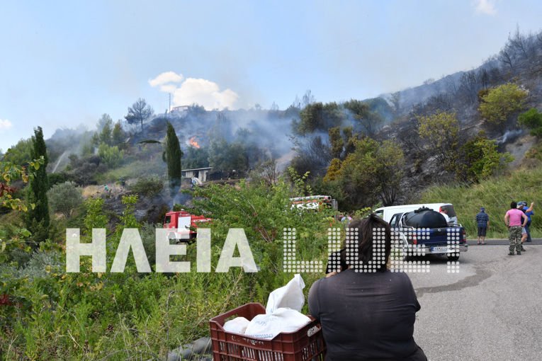 Το σημείο όπου ξέσπασε η φωτιά στην Αρχαία Ολυμπία