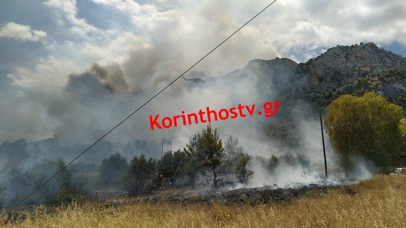 φωτιά στις Κεχριές Κορίνθου
