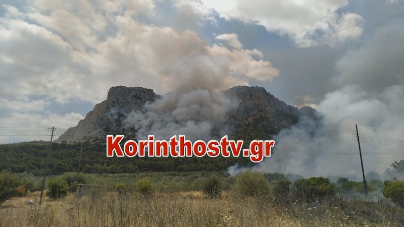 φωτιά στις Κεχριές Κορίνθου