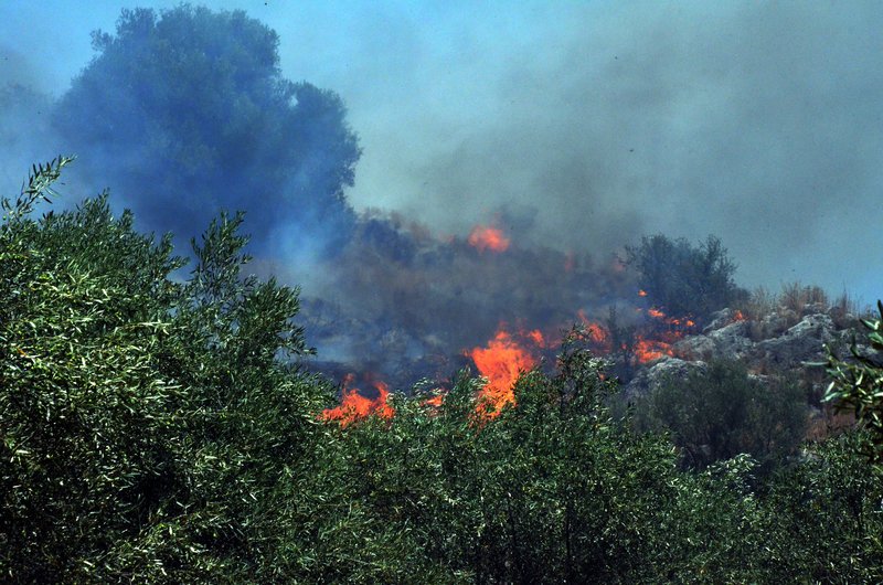 Οι δυνατοί άνεμοι δυσχέραιναν το έργο της Πυροσβεστικής-