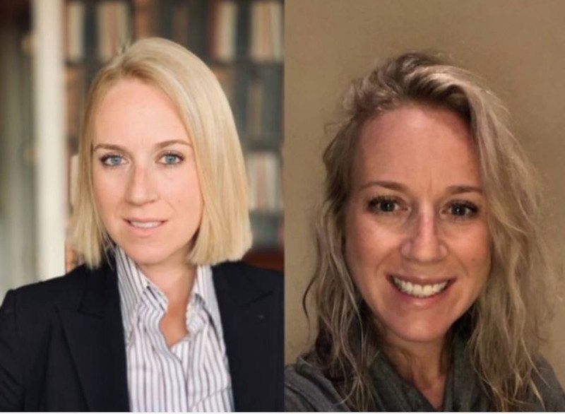 Η προηγούμενη και η τωρινή φωτογραφία της Λόρεν  στο LinkedIn