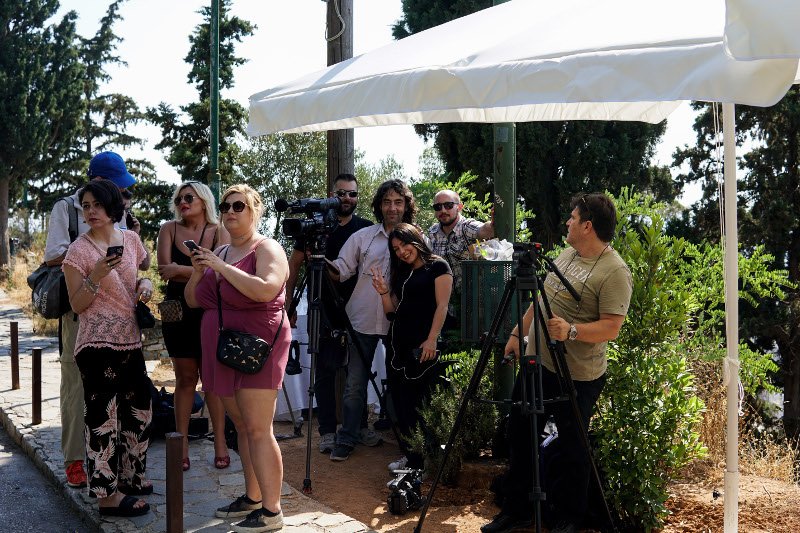 Στην εκκλησία όπου θα γίνει ο γάμος Μπαλατσινού - Κικίλια / Φωτογραφία: EUROKINISSI