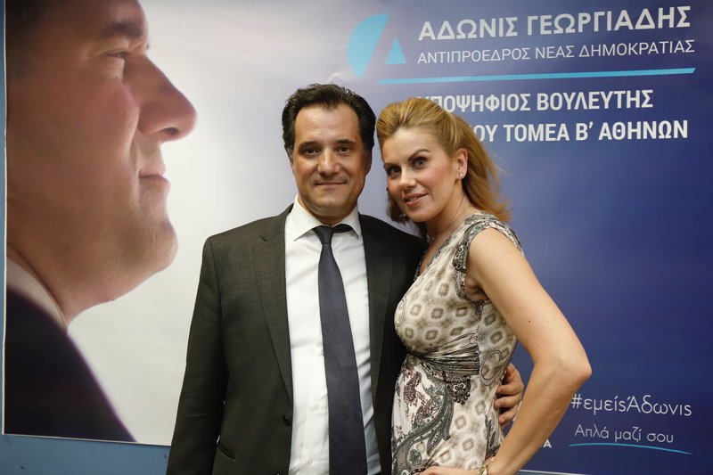 Ο Αδωνις Γεωργιάδης με την Ευγενία Μανωλίδου