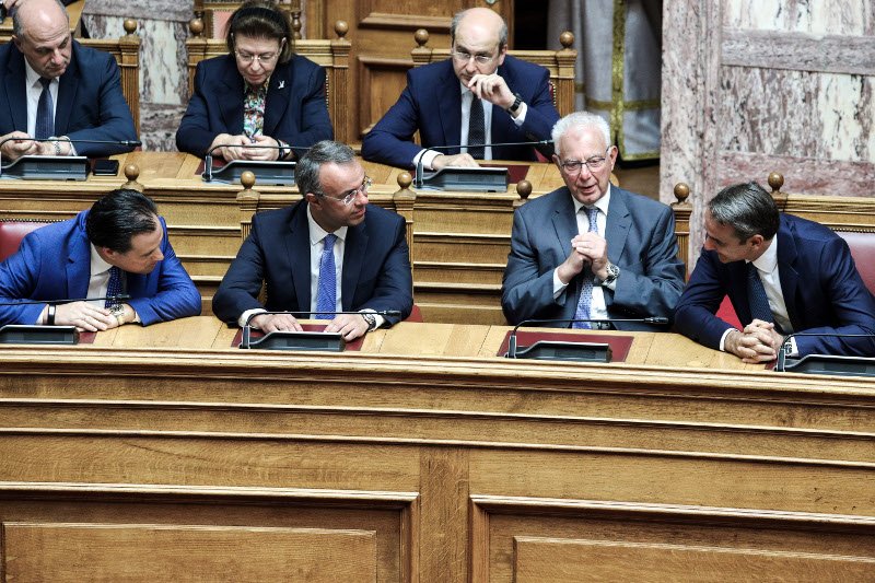 Αδωνις Γεωργιάδης, Χρήστος Σταϊκούρας, Παναγιώτης Πικραμμένος και Κυριάκος Μητσοτάκης