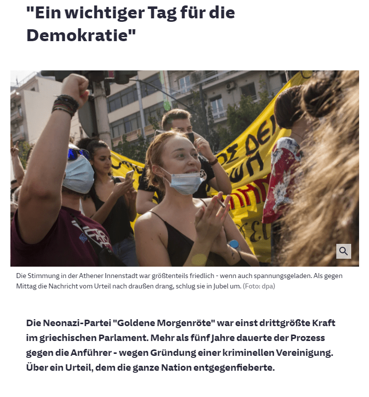 Το κείμενο της Sueddeutsche Zeitung με τίτλο «Μια σημαντική μέρα για τη δημοκρατία»