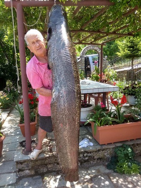 Με δυσκολία μπορεί να κρατήσει το ψάρι μόνος, ο Στέφανος Κρομμύδας