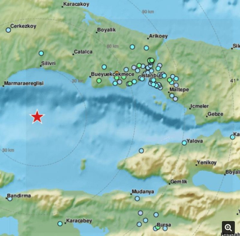 Ο χάρτης του σεισμού της Πόλης