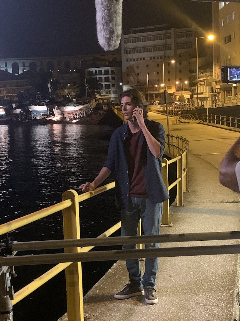 Ο Κωνσταντίνος Πεσλής στα γυρίσματα της σειράς «Ήλιος»