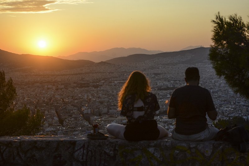 Ηλιοβασίλεμα στον Λυκαβηττό