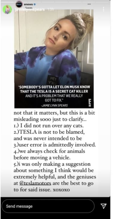 Η δεύτερη ανάρτηση της Τζέιμι Λιν Σπίαρς