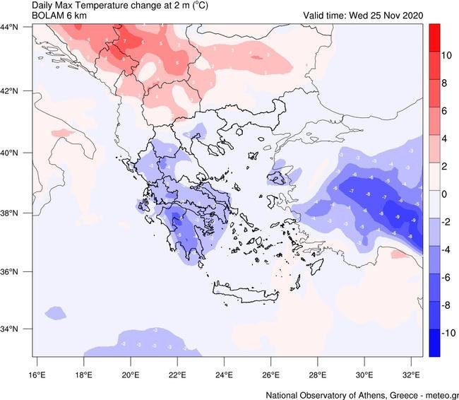 καιρός τετάρτης