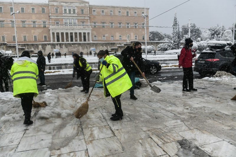 κακοκαιρία Μήδεια Αθήνα συνεργεία καθαρισμού