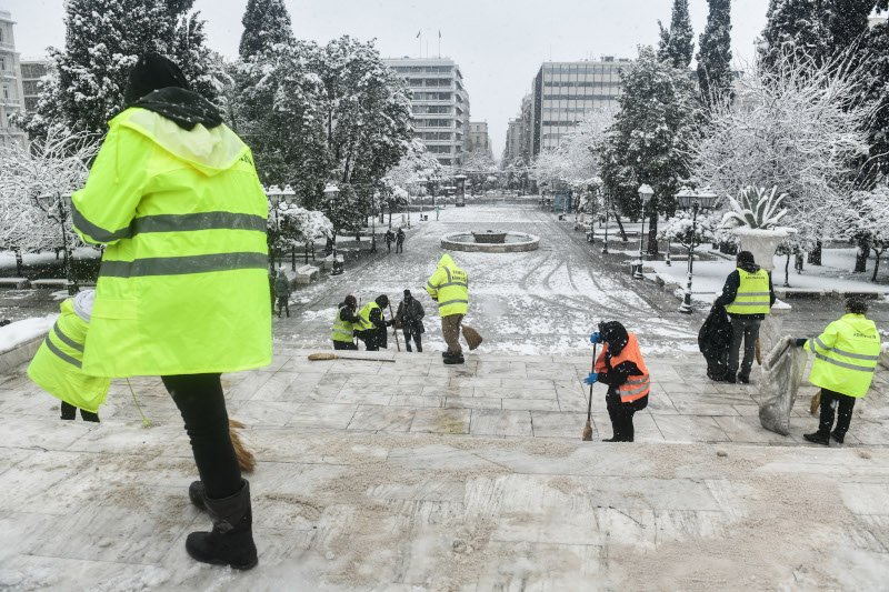 κακοκαιρία Μήδεια Αθήνα συνεργεία καθαρισμού