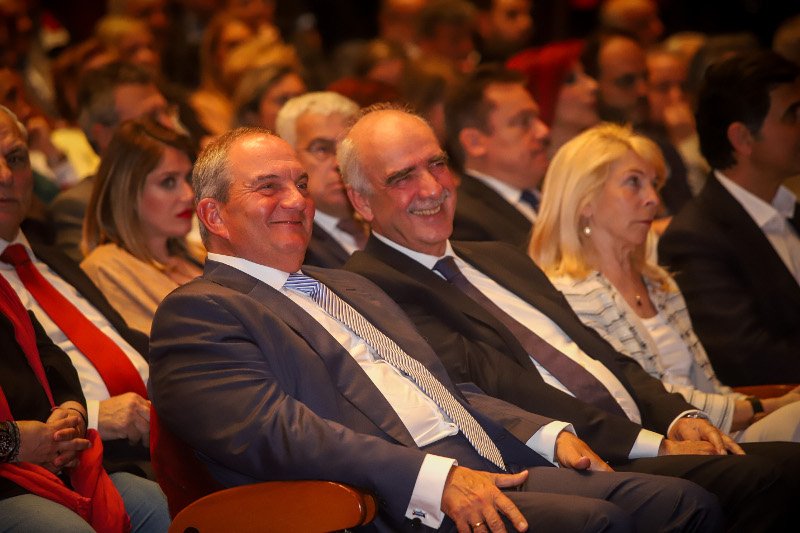 Ο Κώστας Καραμανλής με τον Βαγγέλη Μεϊμαράκη