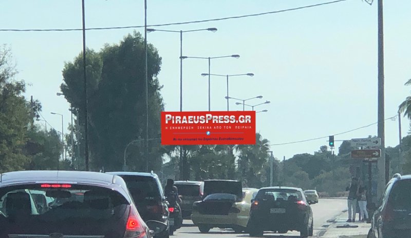 Με βραδείς ρυθμούς η κυκλοφορία στο σημείο της καραμπόλας