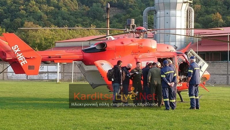 Καρδίτσα ελικόπτερο με Χαρδαλιά μετά την κακοκαιρία