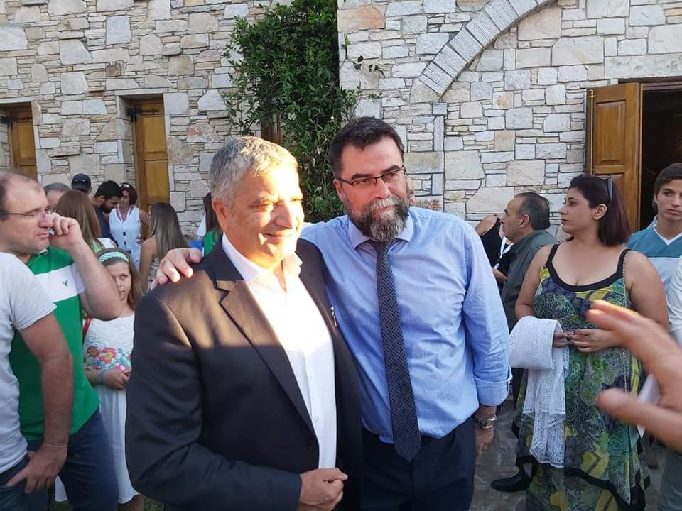Ο Βασίλης Οικονόμου και ο νέος Περιφερειάρχης Αττικής Γιώργος Πατούλης
