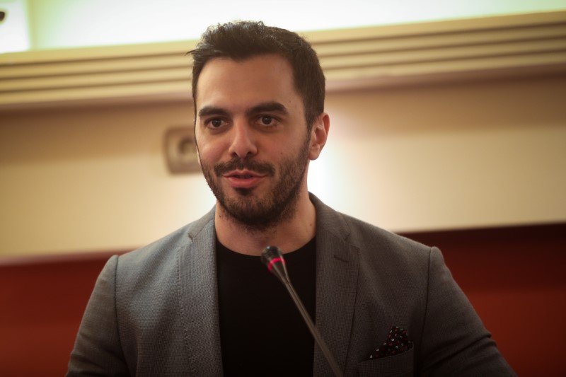 Ο Μανώλης Χριστοδουλάκης στην εκδήλωση της κεντροαριστεράς