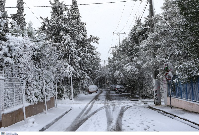 χιονόπτωση στα βόρεια προάστια