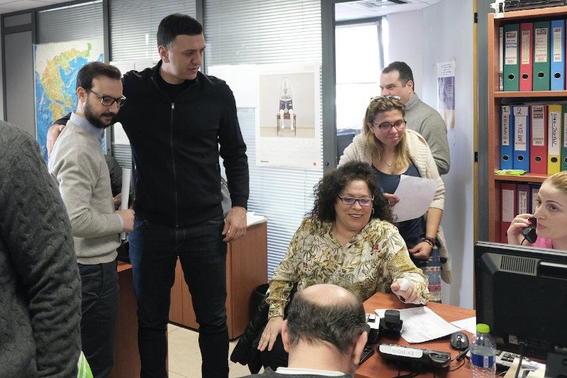 Επίσκεψη του υπουργού Υγείας στο Κέντρο Επιχειρήσεων του ΕΟΔΥ/ Φωτογραφία: Γραφείο Τύπου υπουργείου Υγείας