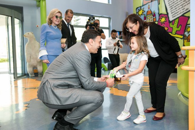 Στιγμιότυπο από την υποδοχή του Υπουργού Υγείας