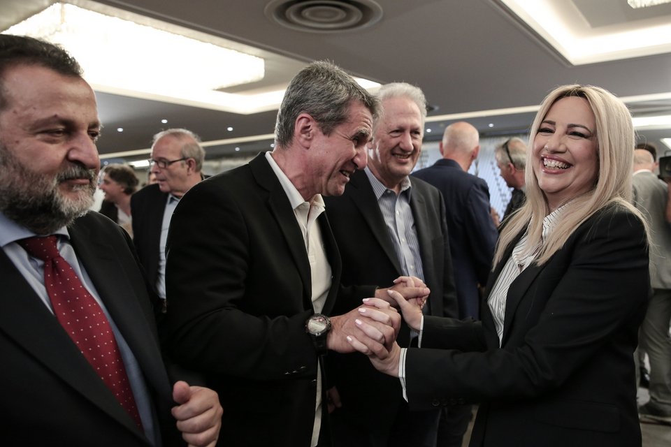 Από αριστερά: Β. Κεγκέρογλου, Α. Λοβέρδος, Κ. Σκανδαλίδης, Φώφη Γεννηματά στην Κεντρική Επιτροπή του ΚΙΝΑΛ