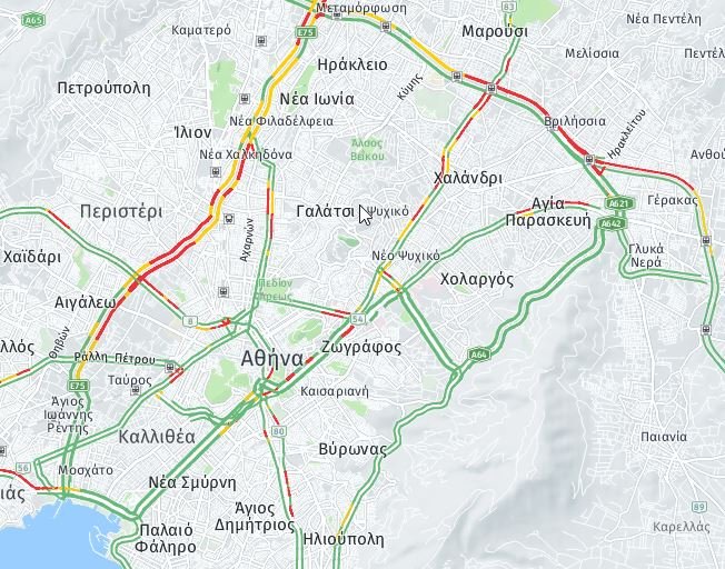 Αργά το απόγευμα της Παρασκευής, η κίνηση στην Αττική οδό παραμένει αυξημένη