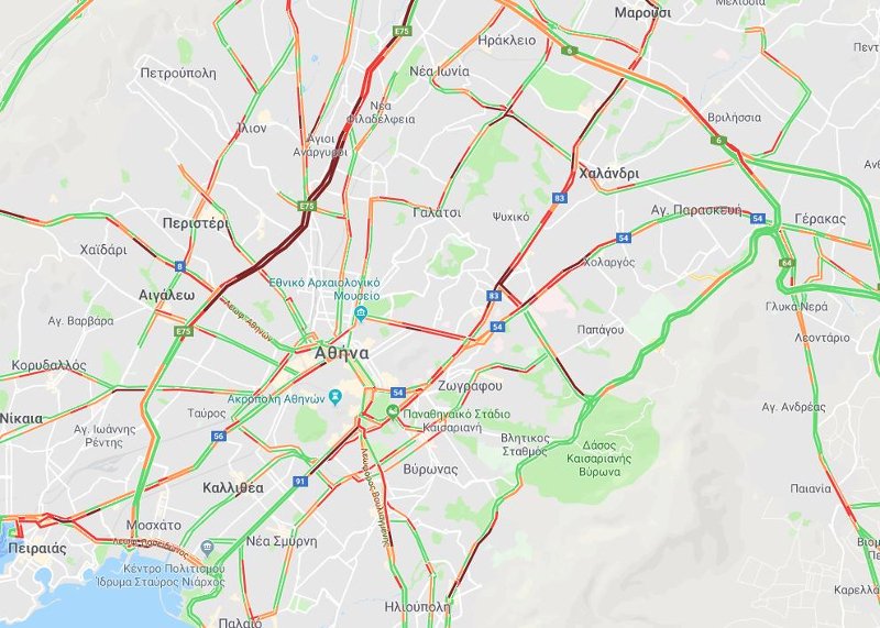 Η κίνηση στους δρόμους