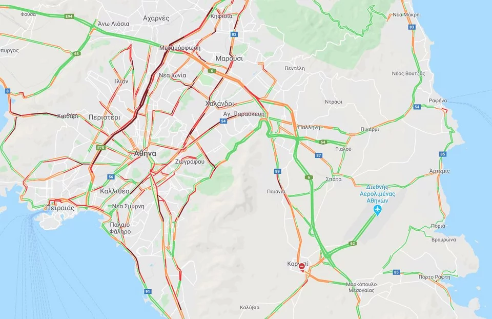 Δείτε live την κίνηση στους δρόμους