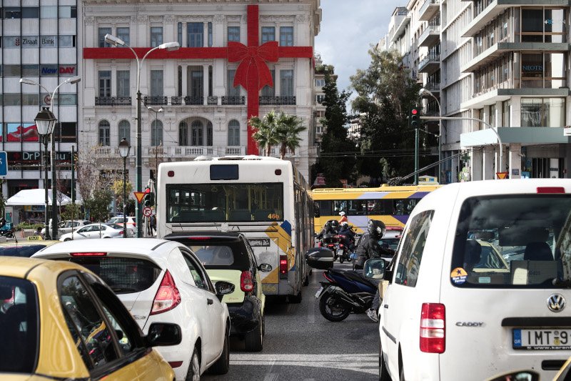 Κίνηση στο κέντρο της Αθήνας