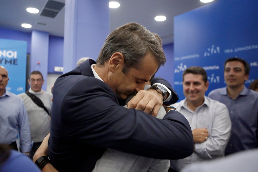 Κυριάκος Μητσοτάκης με τον γιο του