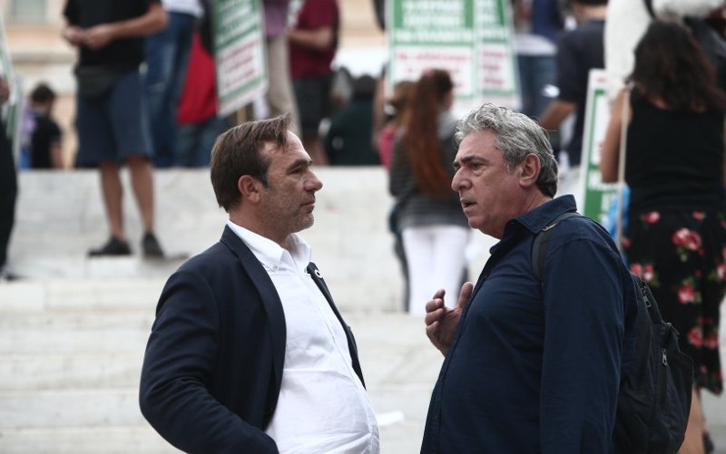 Ο ευρωβουλευτής του ΣΥΡΙΖΑ Πέτρος Κόκκαλης στη διαδήλωση για την κλιματική αλλαγή