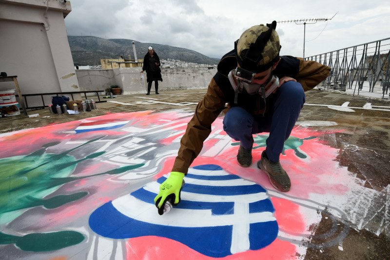 κορωνοϊός γκράφιτι