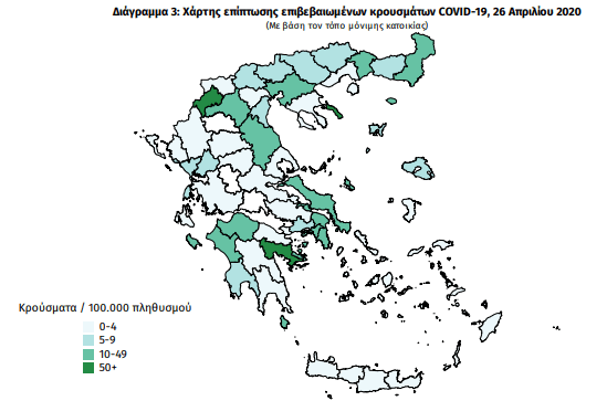 κορωνοϊός χάρτης ΕΟΔΥ