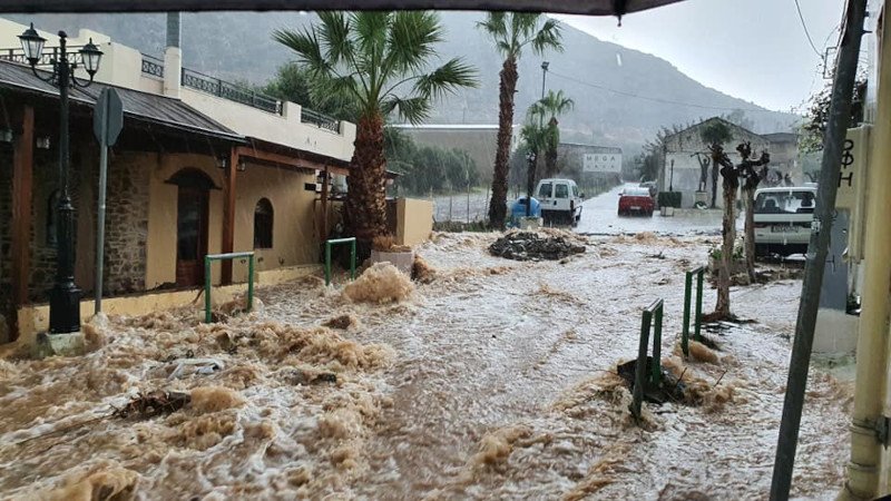 κακοκαιρία στην Κρήτη καταστροφές