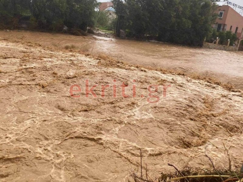 Κρήτη κακοκαιρία ποτάμι Γούρνες