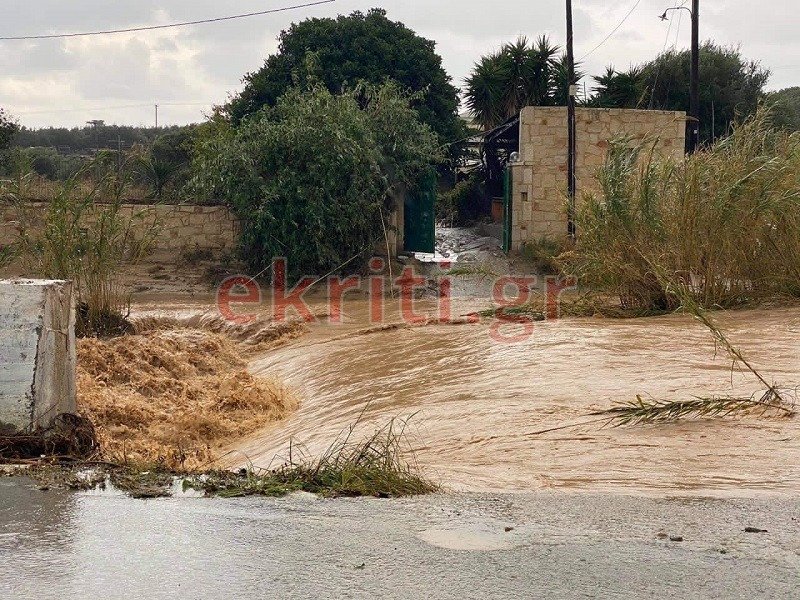 Κρήτη κακοκαιρία ποτάμι Γούρνες