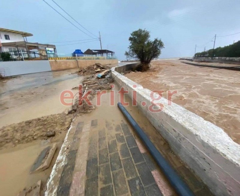 Κρήτη κακοκαιρία ποτάμι Γούρνες