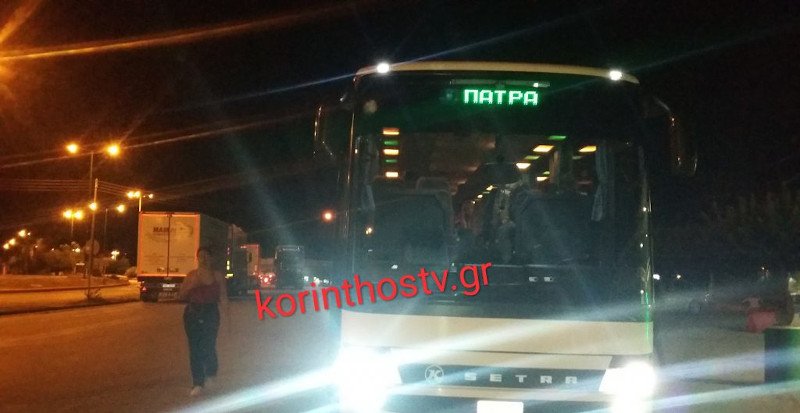 Αγνωστοι επιτέθηκαν με πέτρες σε ΚΤΕΛ / Φωτογραφία: korinthostv.gr