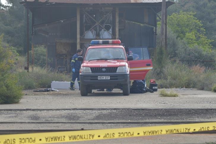 Πυροσβεστικό αυτοκίνητο στο μεταλλείο της Κύπρου