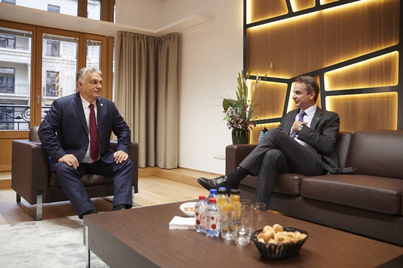 Κυριάκος Μητσοτάκης συνάντηση με Ορμπάν