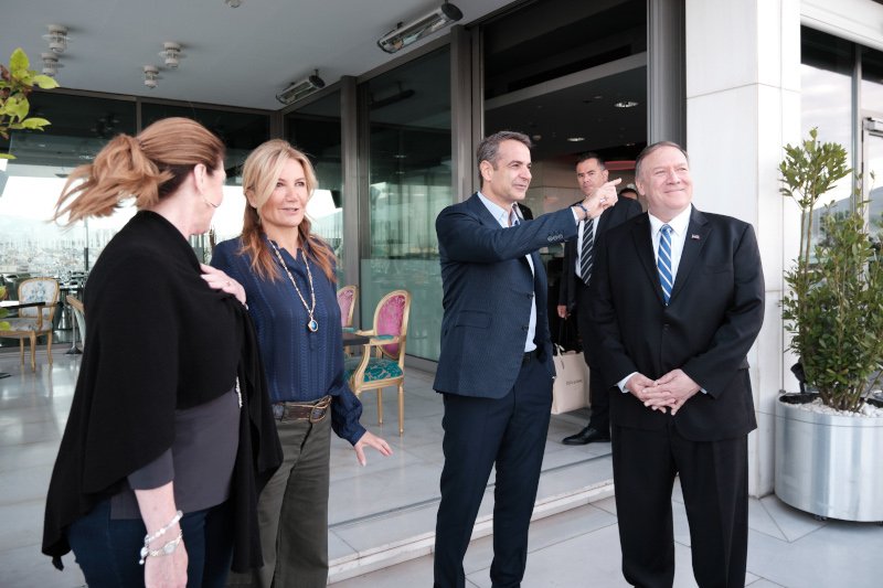 Κυριάκος Μητσοτάκης, Μάικ Πομπέο, Μαρέβα Μητσοτάκη, Σούζαν Πομπέο