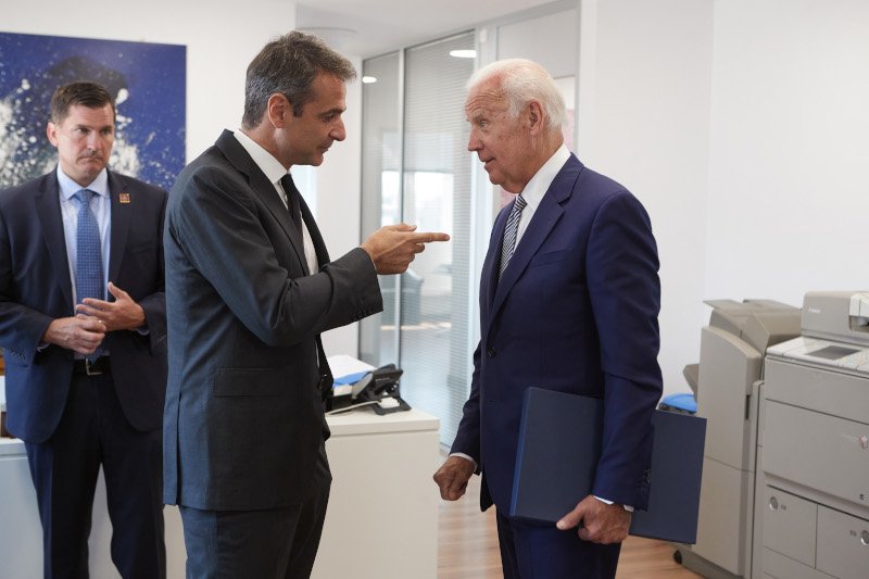 Κυριάκος Μητσοτάκης και Τζο Μπάιντεν