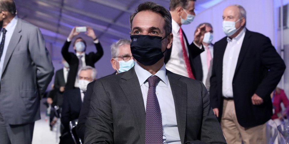 Ο Κυριάκος Μητσοτάκης στην παρουσίαση της ΕΛΒΑΛ/ Φωτογραφία: INTIME NEWS