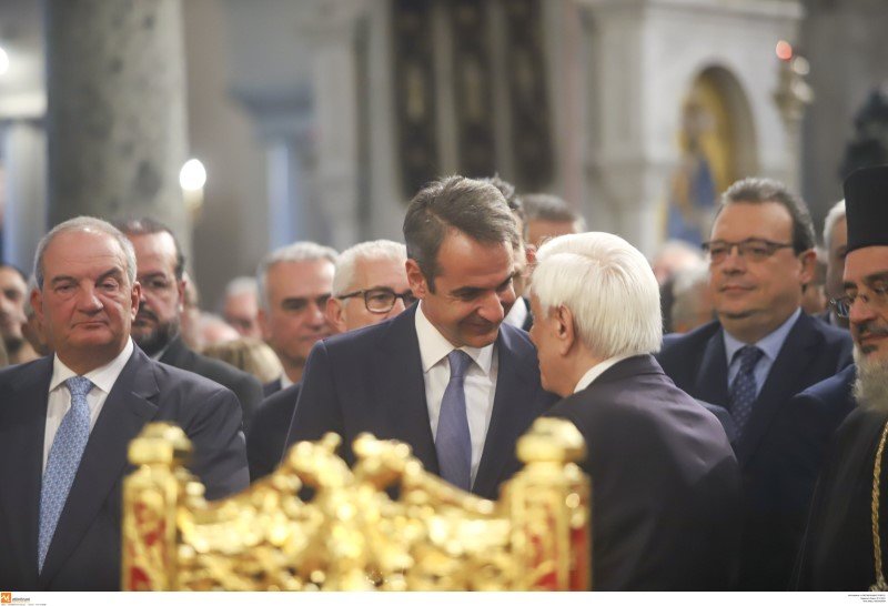 Ο Κυριάκος Μητσοτάκης με τον Προκόπη Παυλόπουλο